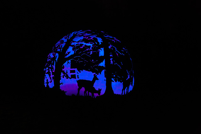 Wilderness Ball with electric lighting The Firepit Company