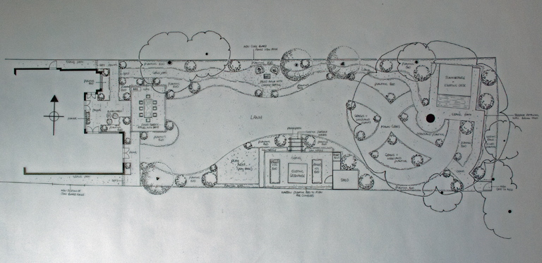 Setting out drawing | Lisa Cox Garden Designs Blog