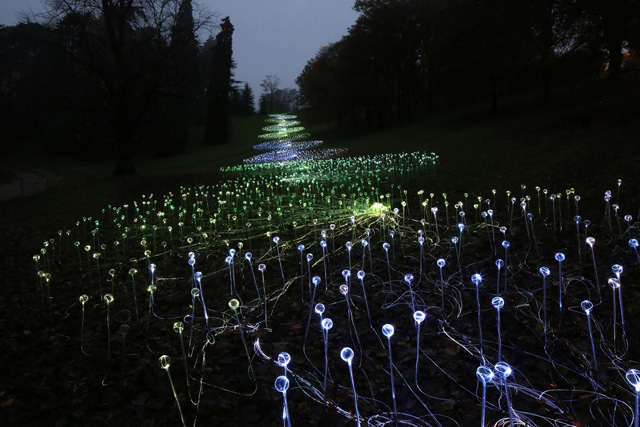 River of Light by Bruce Munro. Waddesdon Manor, National Trust. 2013. Photo by Mark Pickthall