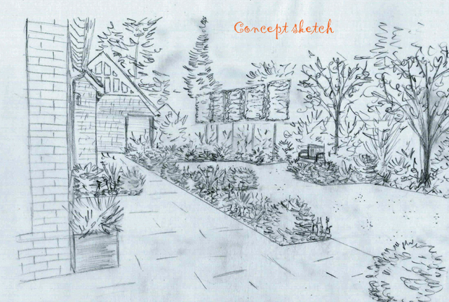 Concept Sketch of back garden The Dutch copy