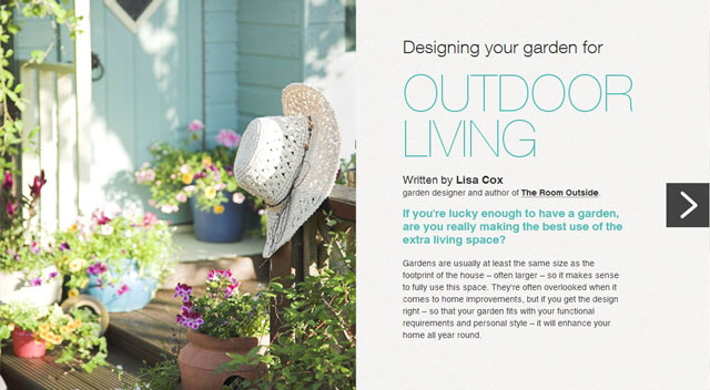 Designing your garden for outdoor living article M&S Bank Lisa Cox Designs