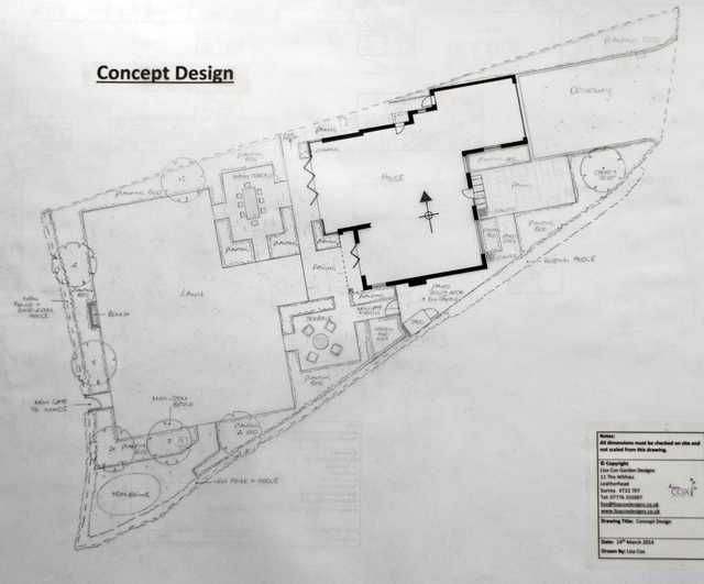 Concept Plan East Horsley Lisa Cox Garden Design