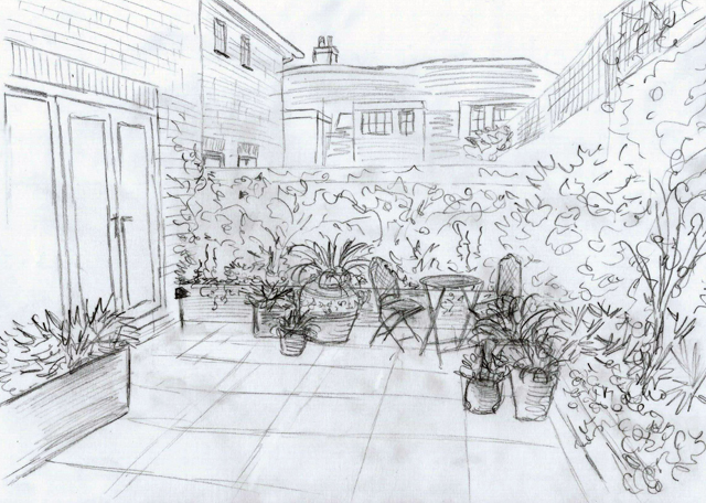 Courtyard garden design | Lisa Cox Garden Designs Blog