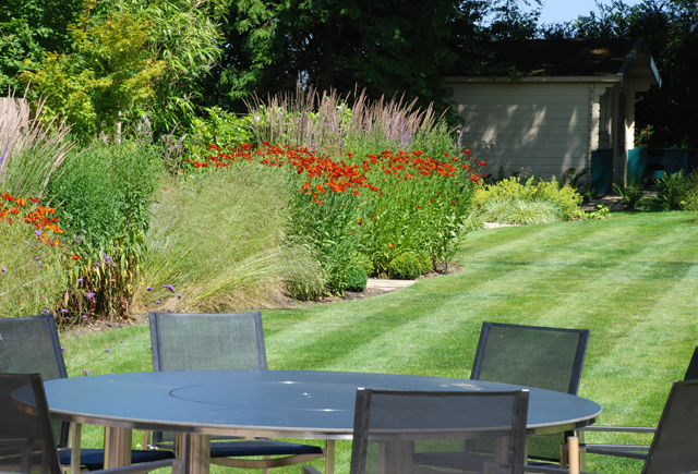Garden in East Horsley one year on Lisa Cox Designs