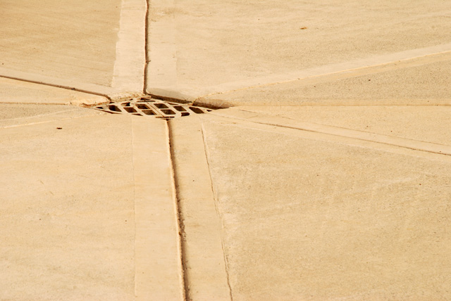 Concrete coutyard & drawin detail at Hauser Wirth Somerset Lisa Cox Garden Designs