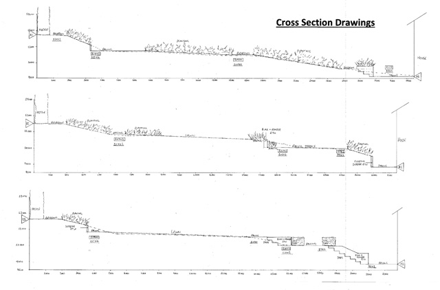 Cross section drawings of levels Lisa Cox Garden Designs