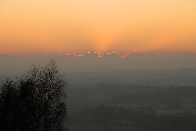 Golden sunrise over from Box Hill Lisa Cox Garden Designs