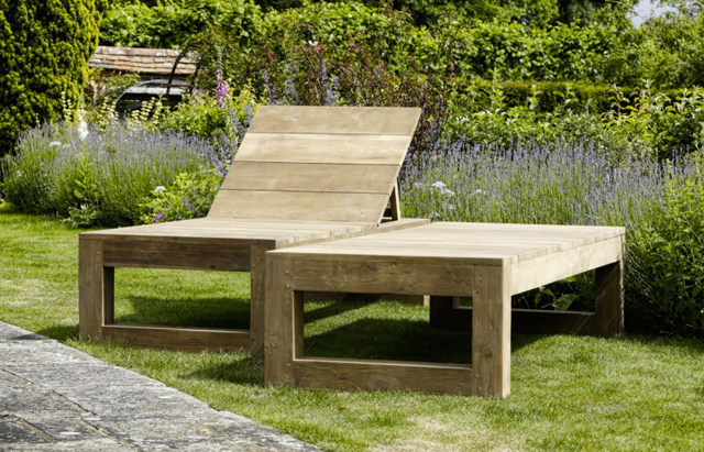 Sun lounger by Oxenwood outdoor furniture