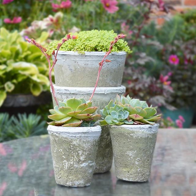 White stone pots by Mia Fleur