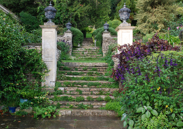 Main steps at Iford Manor Garden Lisa Cox Designs