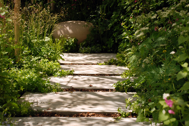 Stepped pathway Hartley Botanic Garden RHS Chelsea 2016 Lisa cox
