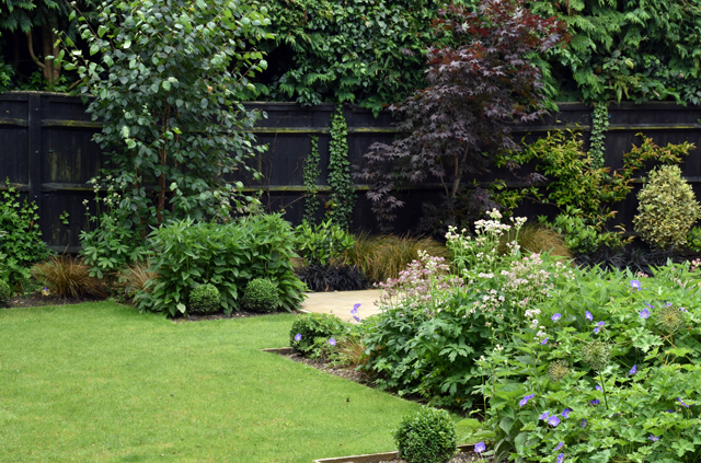 Back garden Woking 2 years on Lisa Cox Designs