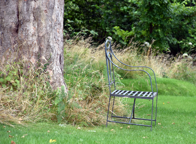 Lone chair under a tree Allt-y-bela Lisa Cox